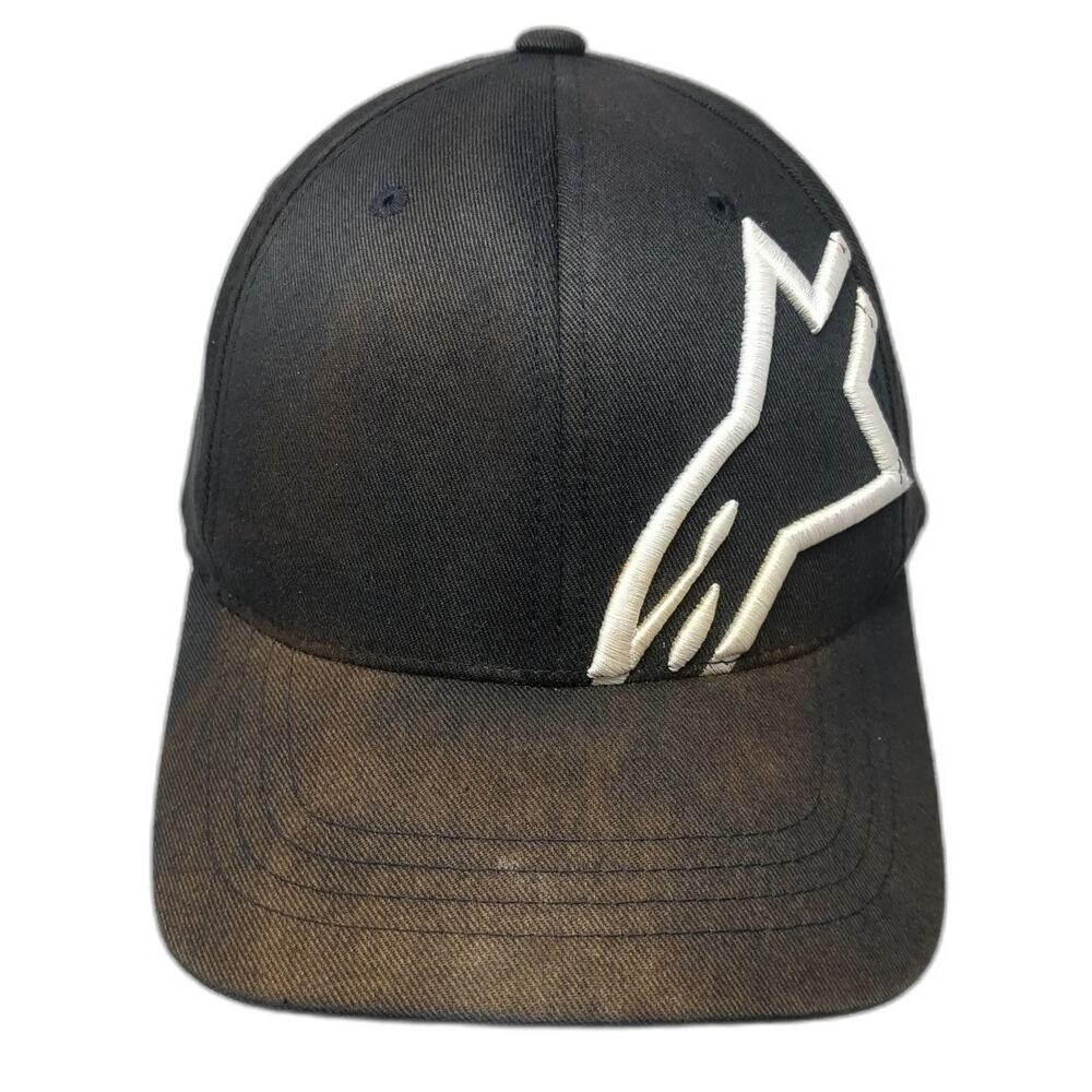 Alpinestars Baseball Cap Black XL Flexfit Embroidered Astar Logo Curved Brim Hat